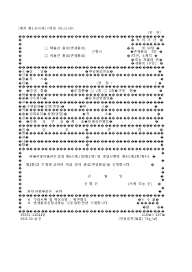 박물관등록,미술관등록(변경등록)신청서